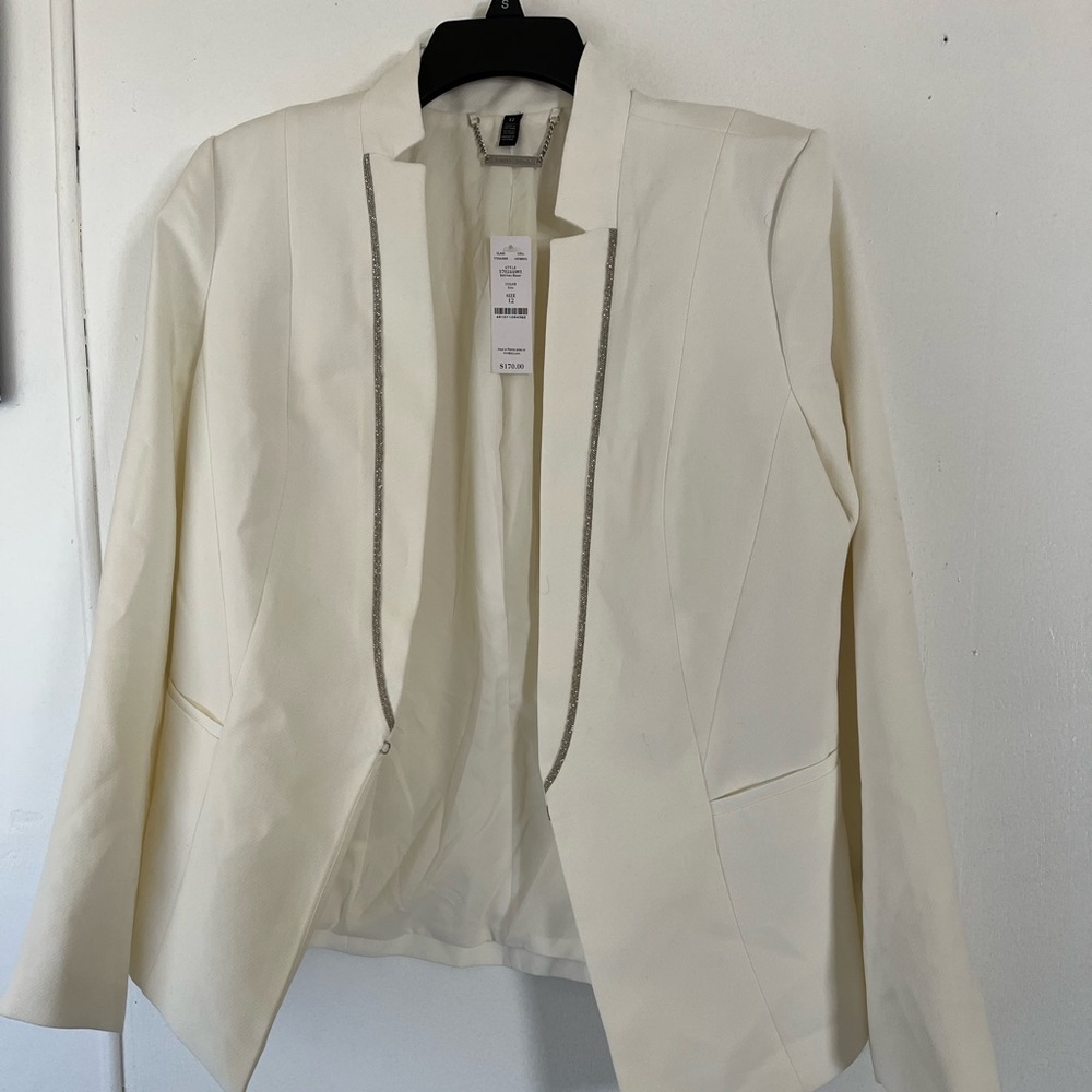 Halogen White Black Womens Blazer - Picture 2 of 10